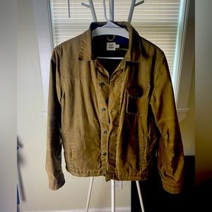 Medium flint and tinder flannel lined wax trucker jacket. Great condition.